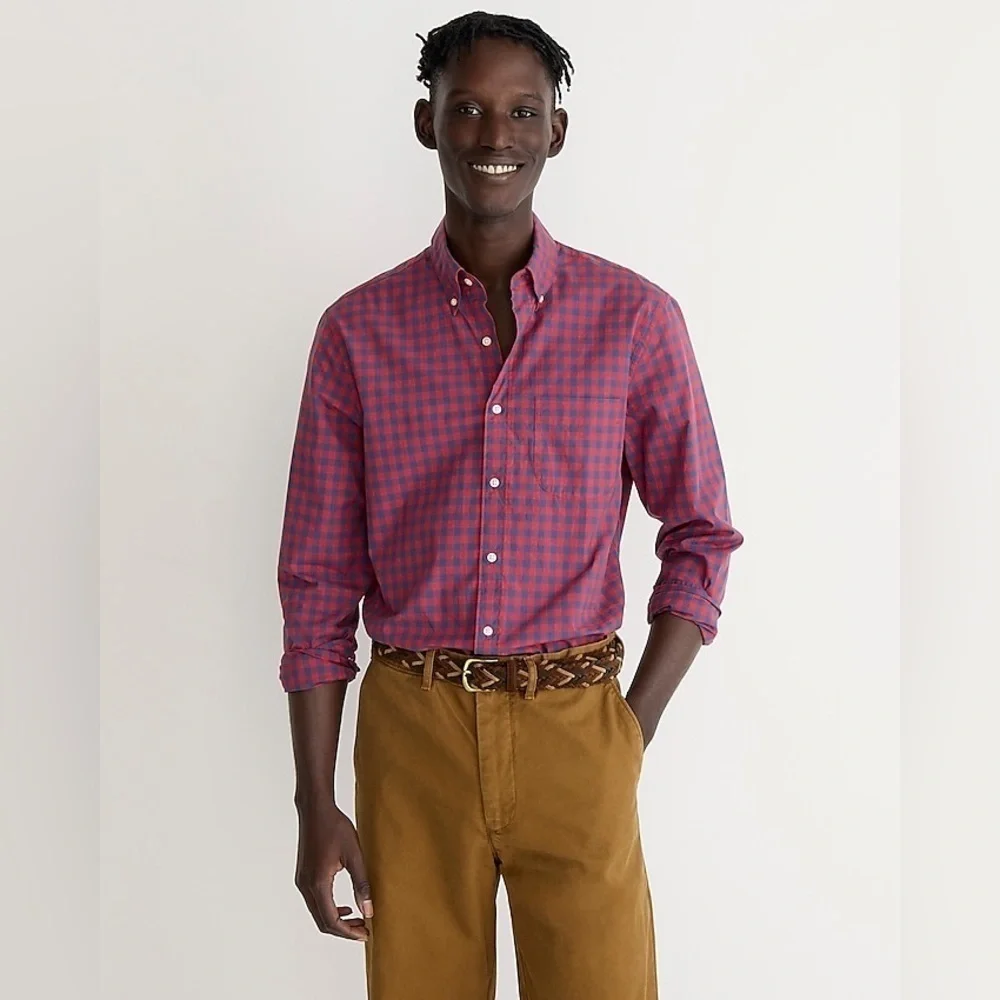 J Crew Secret Wash cotton poplin shirt item BJ705